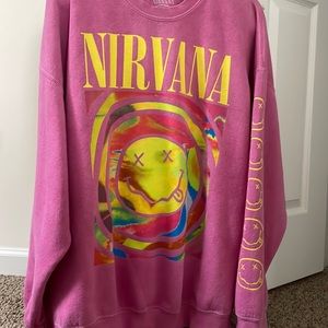 Urban Outfitters Nirvana sweatshirt pink